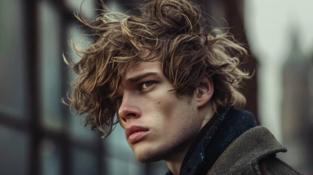 Fryzura półdługa męska - Stylizacje półdługich męskich fryzur