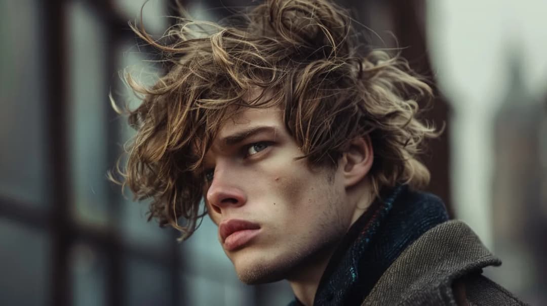 Fryzura półdługa męska - Stylizacje półdługich męskich fryzur