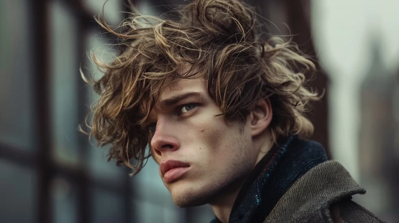 Fryzura półdługa męska - Stylizacje półdługich męskich fryzur